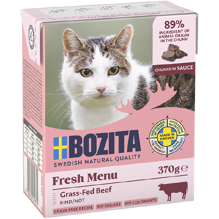 BOZITA Katzen-Nassfutter Häppchen in Sauce Rind